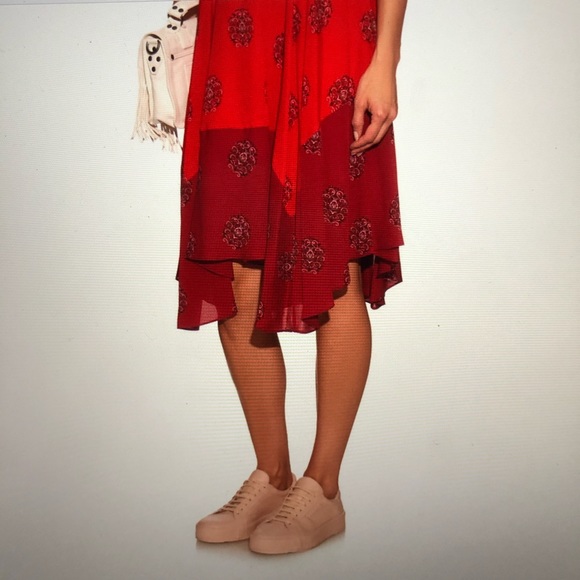 A.L.C Elisa Silk Sleeveless Red Dress, Size 2. - Picture 6 of 11